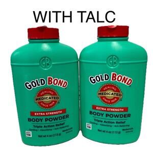 2 Gold Bond Body Powder Medicated Extra Strength 4 Oz WITH TALC Original Formula